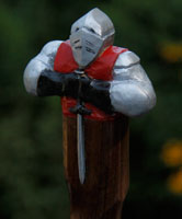 Hand craftd Rutger's knight by Stanley D Saperstein - custom walking sticks