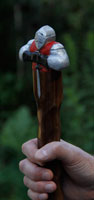 Hand craftd Rutger's knight by Stanley D Saperstein - custom walking sticks