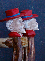 Colonel Rebel - Ole Miss Walking Stick custom made Artisans of the Valley Stanley D. Saperstein