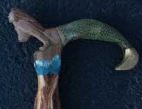 Mermaid Right Profile Character for a Walking Stick